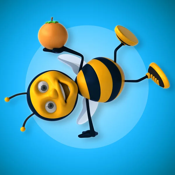 Leuke cartoon bee — Stockfoto