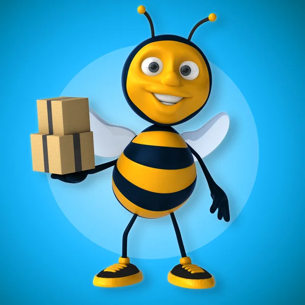 Leuke cartoon bee — Stockfoto