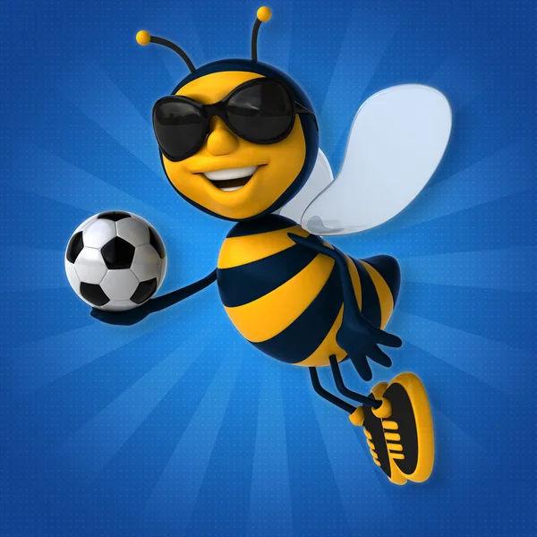 Leuke cartoon bee — Stockfoto