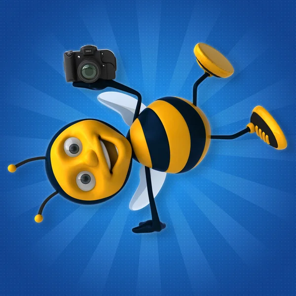 Leuke cartoon bee — Stockfoto