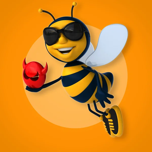 Leuke cartoon bee — Stockfoto