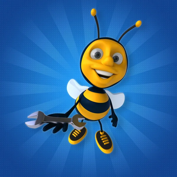 Leuke cartoon bee — Stockfoto