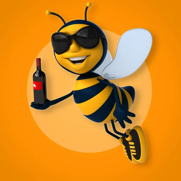 Leuke cartoon bee — Stockfoto