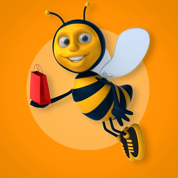 Fun cartoon bee — Stock Photo, Image