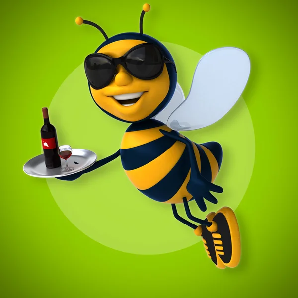 재미 있는 만화 꿀벌 — 스톡 사진