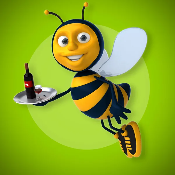 Leuke cartoon bee — Stockfoto