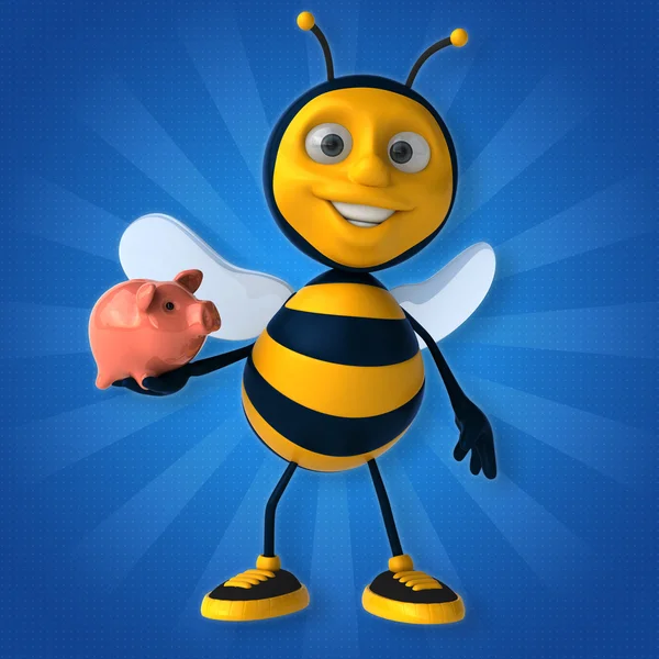 Pszczoła zabawne kreskówki — Zdjęcie stockowe