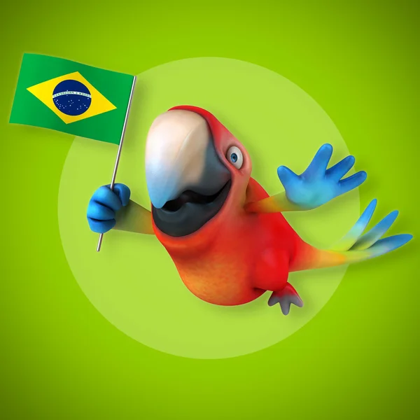 Fun cartoon parrot — Stock Photo, Image