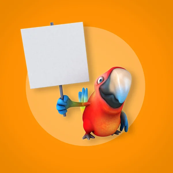 Leuke cartoon parrot — Stockfoto