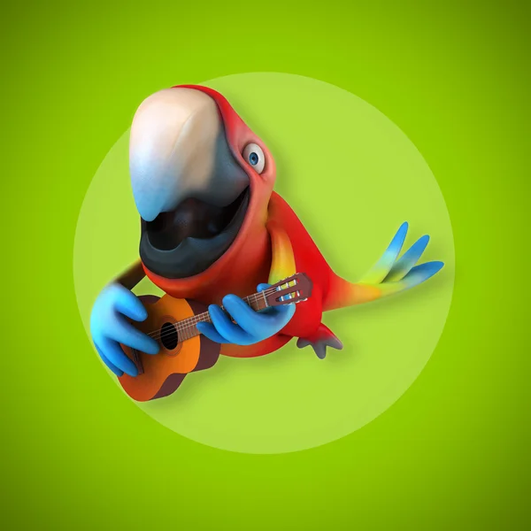 Fun cartoon parrot — Stock Photo, Image