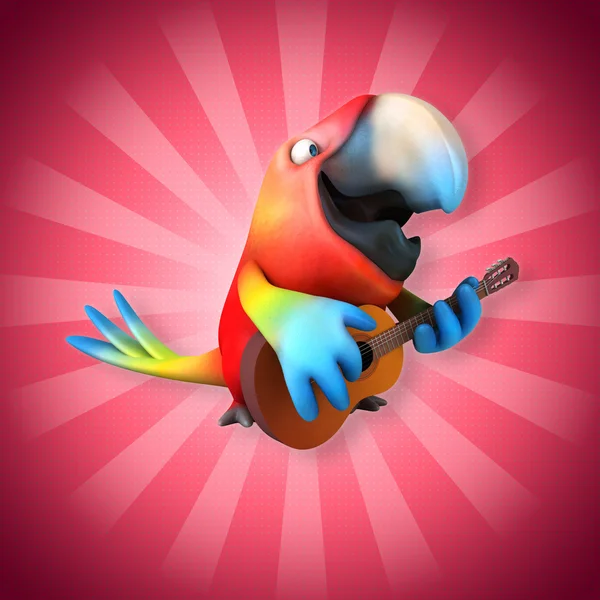 Fun cartoon parrot — Stock Photo, Image