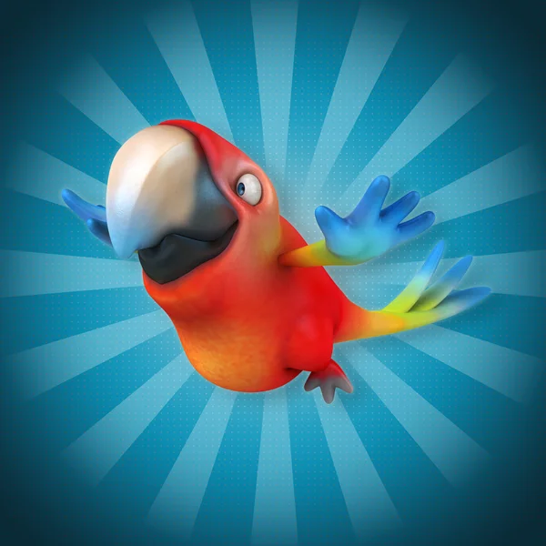 Zabawne kreskówki papuga — Zdjęcie stockowe