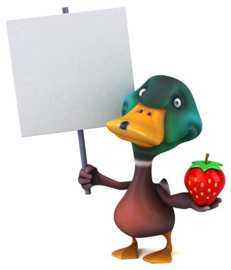Eğlenceli çizgi film ördek