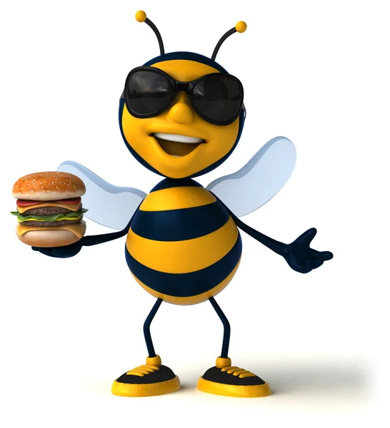 Leuke cartoon bee — Stockfoto