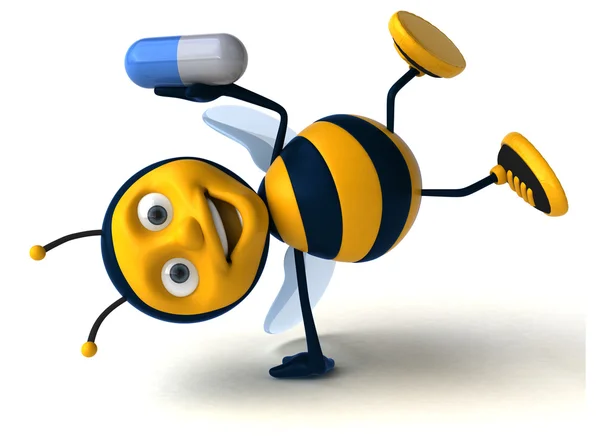 Leuke cartoon bee — Stockfoto