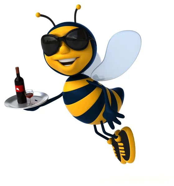 Leuke cartoon bee — Stockfoto