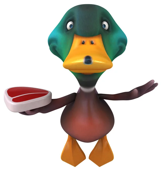 Fun cartoon duck — Stock Photo, Image