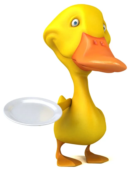 Fun cartoon duck — Stock Photo, Image