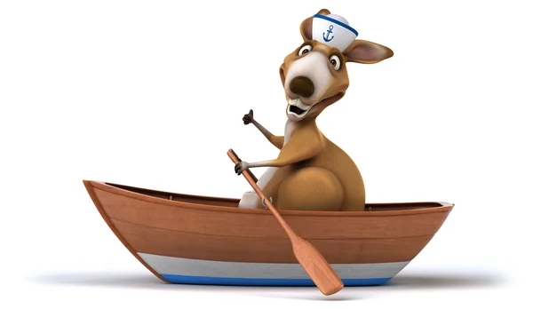 Fun cartoon kangaroo — Stock Photo, Image