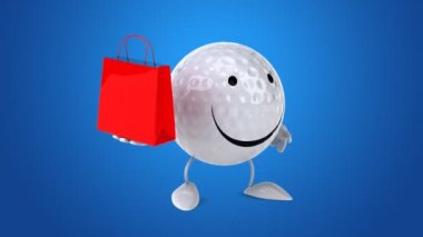 Eğlenceli çizgi film golf topu