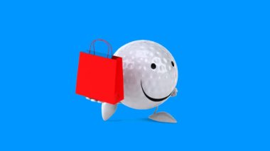 Eğlenceli çizgi film golf topu