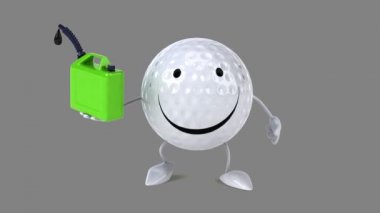 Eğlenceli çizgi film golf topu