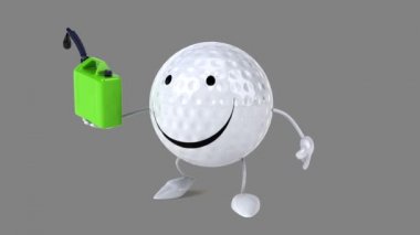 Eğlenceli çizgi film golf topu