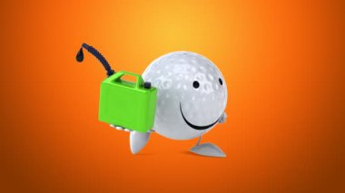 Eğlenceli çizgi film golf topu