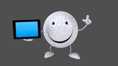 Eğlenceli çizgi film golf topu