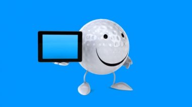 Eğlenceli çizgi film golf topu