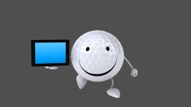 Eğlenceli çizgi film golf topu