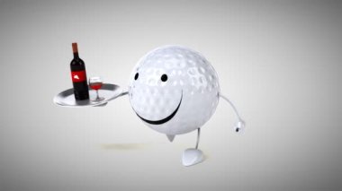 Eğlenceli çizgi film golf topu