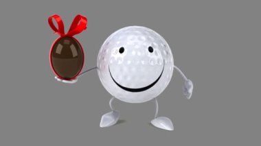 Eğlenceli çizgi film golf topu