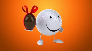Eğlenceli çizgi film golf topu
