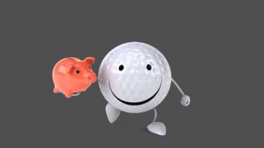 Eğlenceli çizgi film golf topu