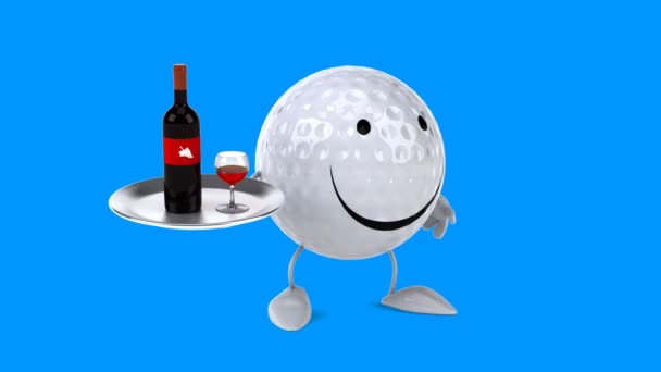 Ballon de golf amusant dessin animé — Video