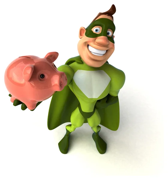 Fun cartoon superhero — Stock Photo, Image