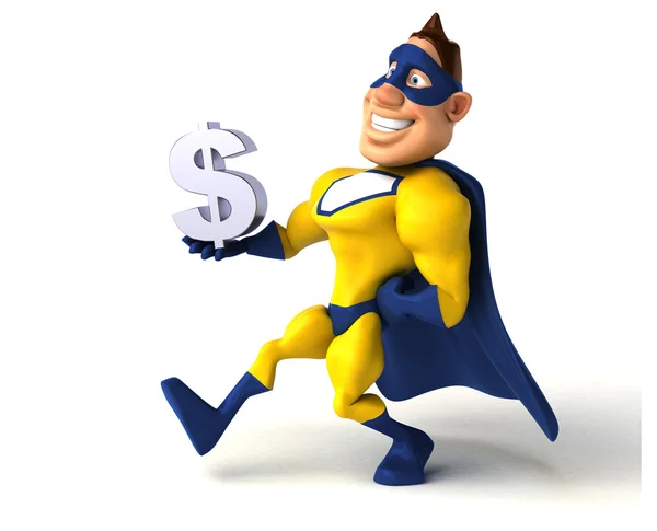 Fun cartoon superhero — Stock Photo, Image