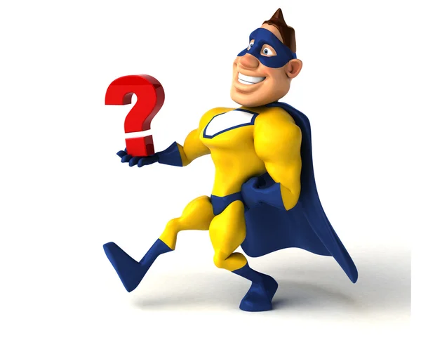 Fun cartoon superhero — Stock Photo, Image