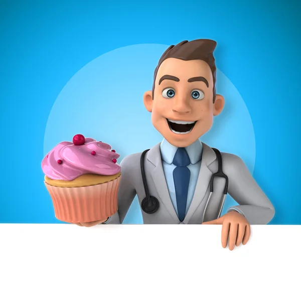 Fun cartoon doctor — Stock Photo, Image