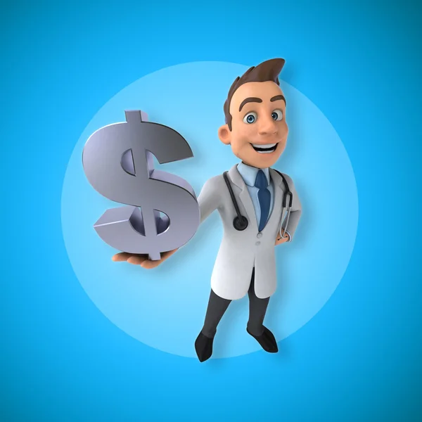 Fun cartoon doctor — Stock Photo, Image