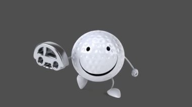 Eğlenceli çizgi film golf topu
