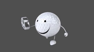 Eğlenceli çizgi film golf topu