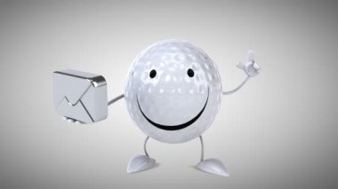 Eğlenceli çizgi film golf topu