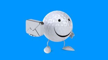 Eğlenceli çizgi film golf topu