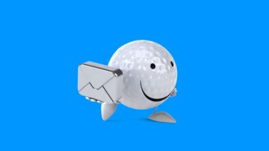 Eğlenceli çizgi film golf topu