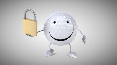 Eğlenceli çizgi film golf topu