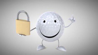 Eğlenceli çizgi film golf topu