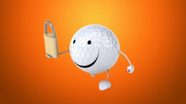 Eğlenceli çizgi film golf topu