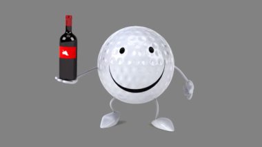 Eğlenceli çizgi film golf topu